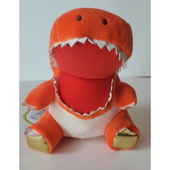 Mochipuni T Rex Dinosaur CUTE Orange Plush 6" NWT - Picture 2 of 6